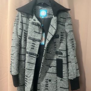 New with tags gray/ ashes and black coat from Plenty by Tracy Reese. Size small.